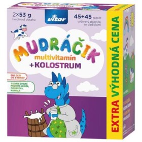 VITAR MUDráčik Multivitamín + kolostrum zmes 3 príchutí 90 ks