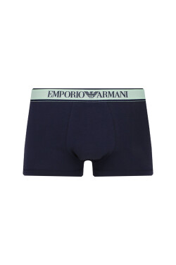 Pánske boxerky 3Pack 112130 4R717 tm. modrá so zelenou Emporio Armani