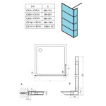 GELCO - CURE BLACK sprchová zástena 900 číre sklo CB90