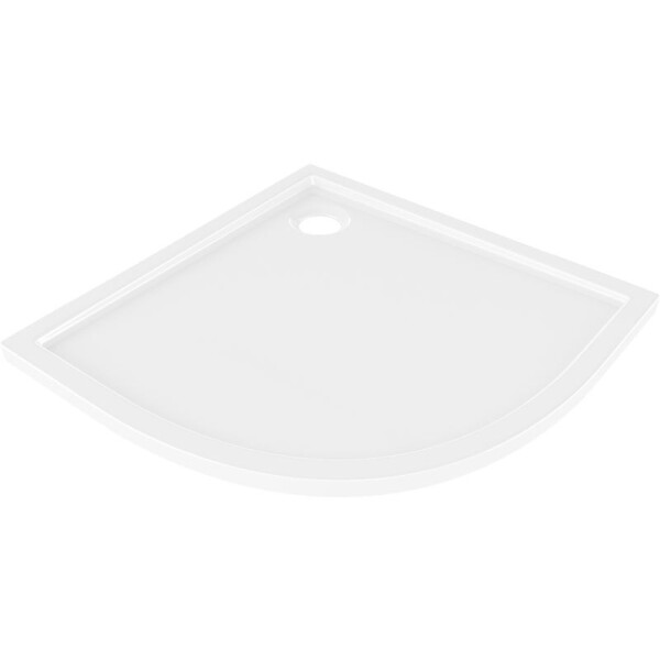 MEXEN - Flow Sprchová vanička štvrťkruh slim 100 x 100, biela lesk 46Q101010