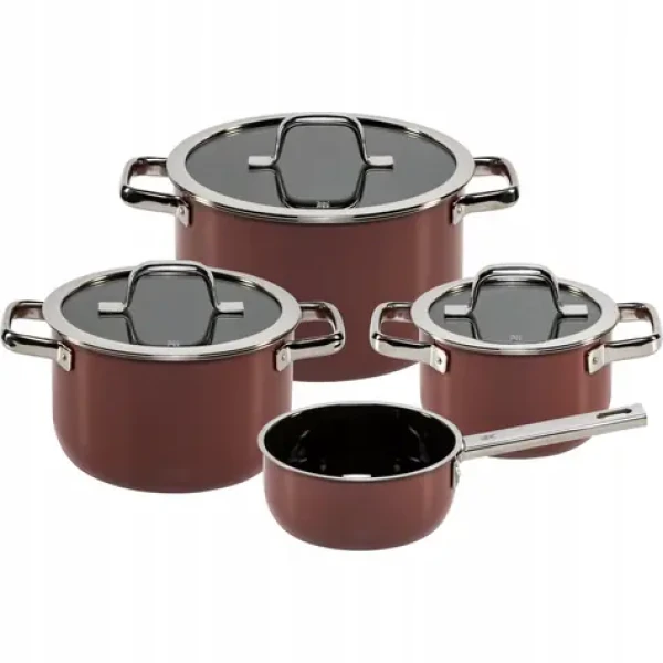WMF Fusiontec Mineral Pre sada kuchynského riadu / 3 hrnce + rajnicu / 24cm 6.4L / 20cm 3.7L / 16cm 2L / 16cm 1.3L (05.1895.5290)