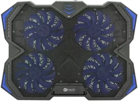 C-tech Zefyros (GCP-01B) chladiaca podložka čierna / casual gaming / 17.3" / modré podsvietenie / regulácia otáčok (GCP-01B)