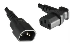 MicroConnect Power Cord C14 90 ° uhol - C13 1.8m čierna (PE040618A)
