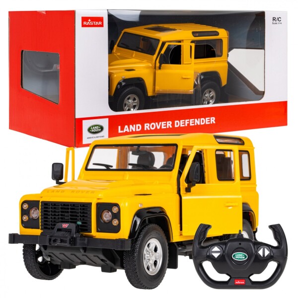 RASTAR Auto na diaľkové R/C ovládanie Land Rover Defender Rastar 1:14 žlté