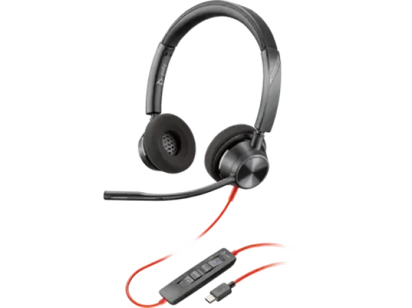 Poly Blackwire 3320-M čierna / Náhlavná súprava / mikrofón / dve slúchadlá / USB-C (76J19AA)