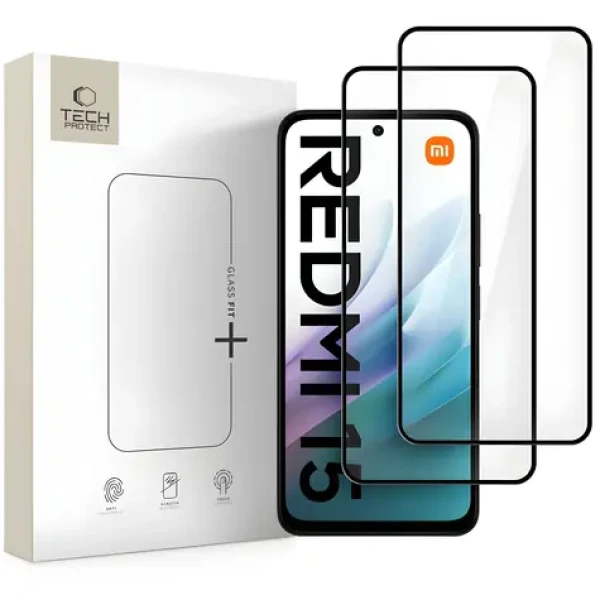 Tech-Protect Glass Fit+ čierna 2ks / Ochranné sklo / XIAOMI Redmi 15 4G/5G / Tvrdené