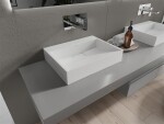 MEXEN - Ava umývadlo na dosku liaty mramor B/O 50 x 38, biela 23015000