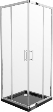 MEXEN/S - Rio sprchovací kút 70x70, transparent, chróm + vanička so sifónom 860-070-070-01-00-4070