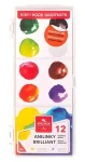 KOH-I-NOOR Brillant / Vodové farby / 12 ks / priemer 22,5 mm (017450300000)