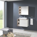 Mereo Kúpeľňová galerka 60 cm, zrkadlová skrinka, dub Riviera CN715GRN