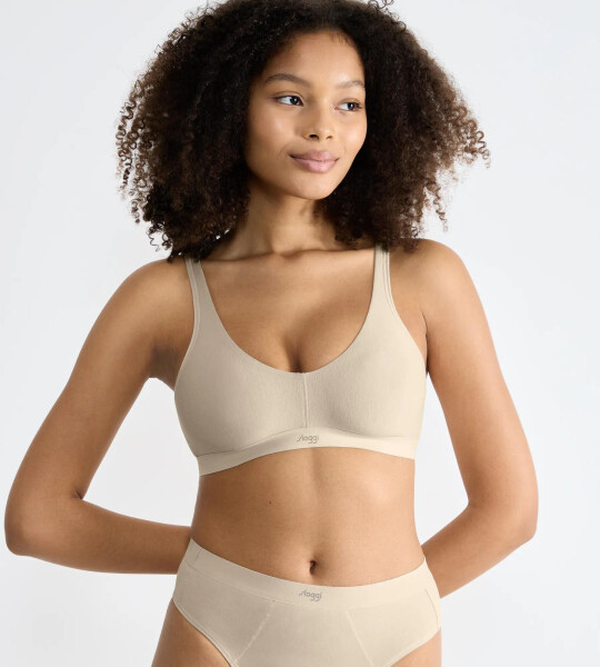 SLOGGI EVER EASE - Mäkká podprsenka: GOTS bavlna s inteligentnou termoreguláciou Sloggi SAND BEIGE S