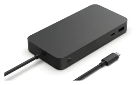 Microsoft Surface Thunderbolt 4 Dock 165W čierna / Dokovacia stanica / 3x USB-A / 3x USB-C / 1x RJ-45 / 3.5mm Jack (T8H-00002)