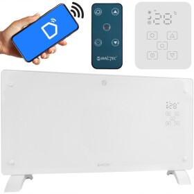 MalTec Sklenený konvekčný ohrievač Eco Wifi termostat 2000W