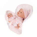 Antonio Juan 14365 BIMBA - žmurkacia bábika bábätko so zvukmi a mäkkým látkovým telom - 37 cm