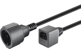 PremiumCord predlžovací prívod 230V, C14 / česká zásuvka, dĺžka 2 metre (ppu1-02)