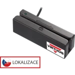Virtuos MSR-100A čierna / Čítačka magnetických kariet / emulácia (KBW) / RS-232 / USB (EIE0003)