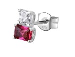 Brosway Elegantná strieborná single náušnica Fancy Passion Ruby FPR07