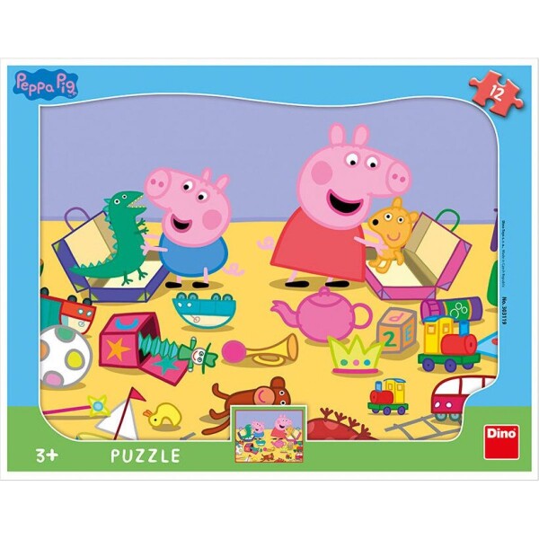 DINO Peppa PIG sa hrá /doskové tvary/12 dielikov/ od 3 rokov