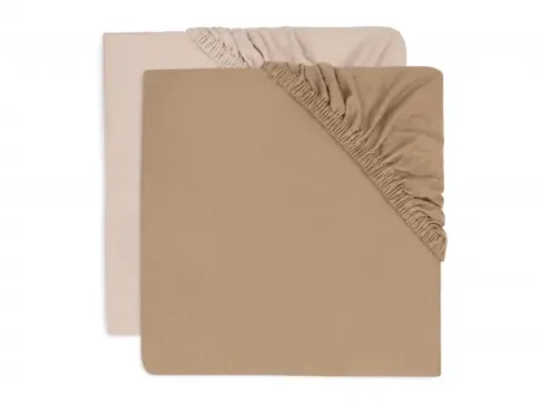 Jollein Prestieradlo napínacie 120x60 cm 2 ks Wild Rose/Biscuit (2511-507-68080)