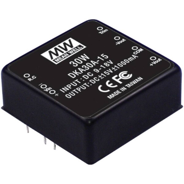 MEAN WELL DKA30C-12 DC / DC menič napätia 30 W Počet výstupov: 2 x; DKA30C-12