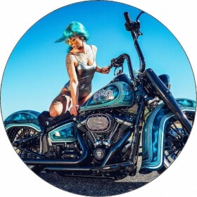 Jedlý papier dievča na Harley-Davidson 19,5 cm - Pictu Hap - Pictu Hap