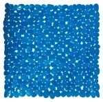 MSV GALETS protišmyková podložka do sprchy tmavo modrá / PVC / 53 x 53 cm