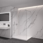 CERANO - Sprchová zástena Walk-in Onyx Cube Ľ/P - 10 mm - hranatá vzpera - chróm, transparentné sklo - 120x200 CER-8050BD8422