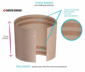 Stehenné pásy Stehenné pásy hladké - Sesto Senso 60-65 cm černá