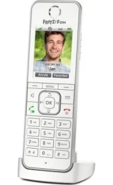 FRITZ!Fon C6 biela / DECT telefón / Identifikácia volajúceho / Handsfree / farebný displej (20002848)