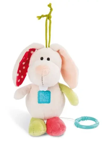 Nici MFN plyš Zajačik na zavesenie s hracím strojčekom 18cm