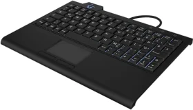 Keysonic KSK-3210ELU čierna / Mini klávesnica / Touchpad / Podsvietenie / USB / DE (60961)