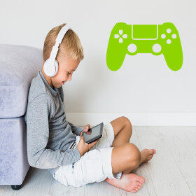 Veselá Stena Samolepka Ovládač na playstation Farba: zelená, Veľkosť: 40 x 26 cm