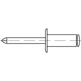 TOOLCRAFT TO-5444400 slepý nit 4.8 mm nerezová ocel 500 ks; TO-5444400