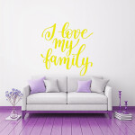 Veselá Stena Samolepka I love my family Farba: bílá, Veľkosť: 100 x 103 cm