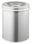 Durable Safe 15 l strieborná / Odpadkový kôš / okrúhly / oceľ / samozhášacia (330523)