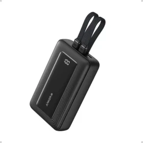 Anker 10000mAh Powerbanka čierna / 30W / s káblom USB-C + Lightning / 1x USB-C 1x USB-A (A1680G11)