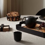 Eva Solo Košík na pečivo Nordic Kitchen čierny plast bambus 22 x 7 cm