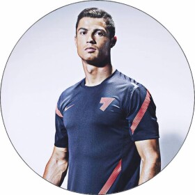 Jedlý papier Cristiano Ronaldo na šedém pozadí 19,5 cm - Pictu Hap - Pictu Hap
