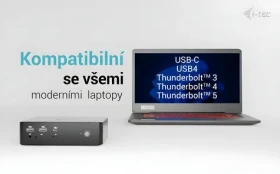 I-TEC Thunderbolt 5 Quattro Display Docking Station / Dokovacia stanica / Thunderbolt 5 / 4X monitor / 140W PD / 2.5G LAN (TB5QUATTRODOCKPD)