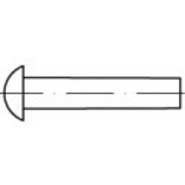 TOOLCRAFT TO-5448441 nit s pologuľatou hlavou 2.5 mm 1000 ks; TO-5448441