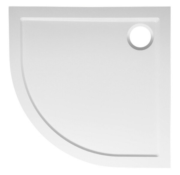 Bruckner - ELSE sprchová vanička z liateho mramoru, štvrťkruh 90x90cm, R550, biela 800.311.4