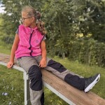 Dievčenská chlpatá vesta so stojacím golierom, Pidilidi, PD1140-03, ružová - 122 | 7let