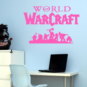 Veselá Stena Samolepka World of Warcraft Farba: růžová, Veľkosť: 80 x 53 cm