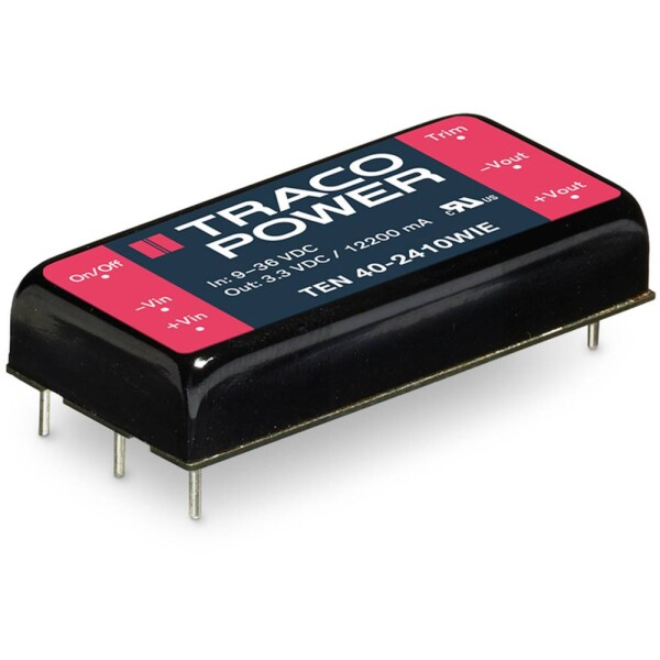 TracoPower TEN 40-2412WIE DC / DC menič napätia, DPS 3.333 A 40 W Počet výstupov: 1 x Obsah 1 ks; TEN 40-2412WIE