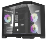 DarkFlash FT418 čierna / mATX / 6× 120mm ARGB / 1× USB 3.0 + 1× USB 2.0 / priehľadná bočnica / bez zdroja (FT418 Black)