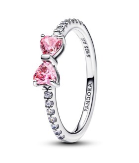 Pandora Trblietavý strieborný prsteň Ružová mašlička Timeless 193510C01 48 mm