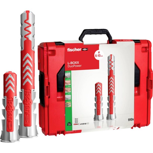 Fischer DUOPOWER box s výberom hmoždiniek 558627 910 dielov; 558627
