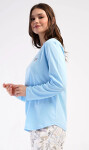 Dámske pyžamo capri Heart světle modrá 2XL