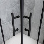 H K - Sprchovací kút SIMPLE BLACK 100x80 L/P variant, rohový vstup SE-SIMPLEBL10080