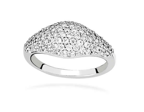 Silver Cat Trblietavý strieborný prsteň s kubickými zirkónmi Beauty SC641 52 mm